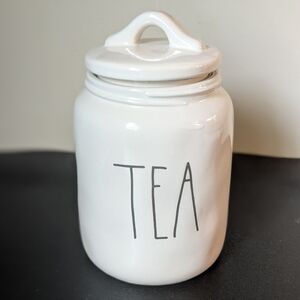 RAE DUNN TEA Ivory Canister Farmhouse Artisan Collection By Magenta